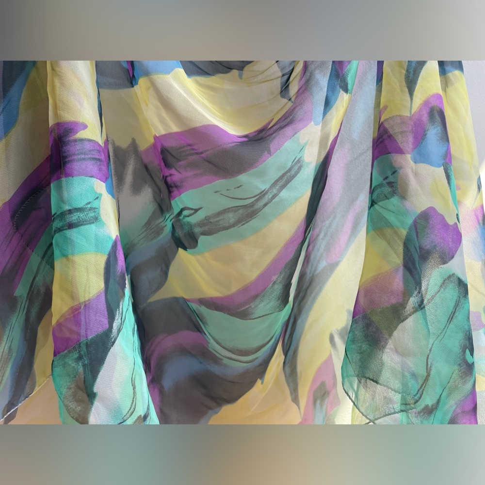 Vintage Italian Sheer Scarf - Picture 2 of 10